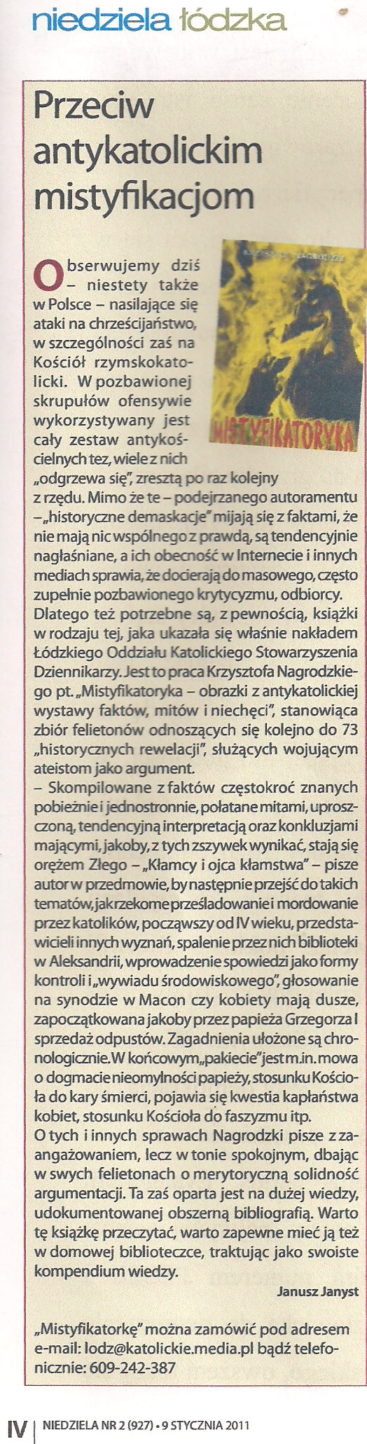 Niedziela Łódzka nr 2 z 2011